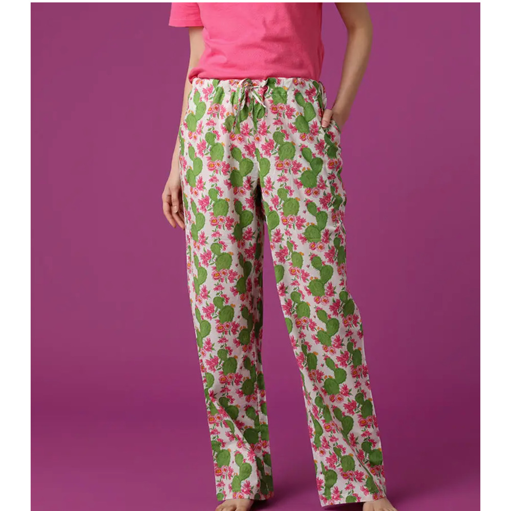 Mahogany Womens Plus 1X Cactus Pajama Pants Cotton Lightweight Lounge NWT Casual